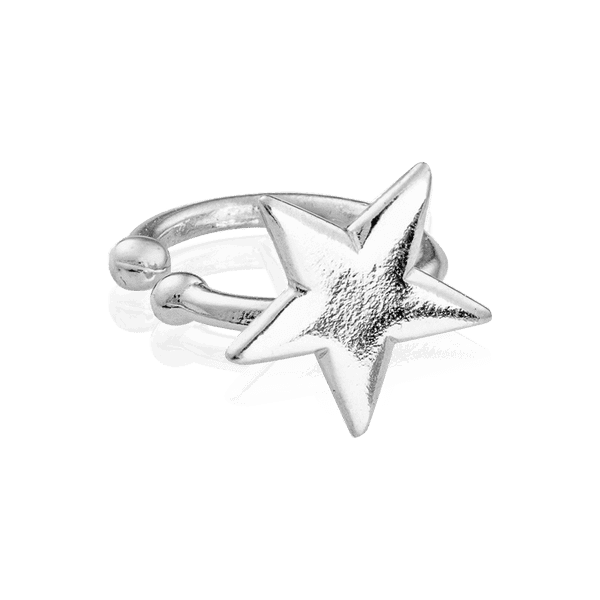 Серебряная серьга кафа на одно ухо Звезда 036984 детальное изображение ювелирного изделия Серебряные серьги Серебряная серьга кафа на одно ухо Звезда 036984 детальное изображение ювелирного изделия Серебряные серьги