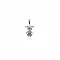 обзорное фото Серебряный кулон Девочка 026153 Серебряные подвески обзорное фото Серебряный кулон Девочка 026153  Серебряные подвески