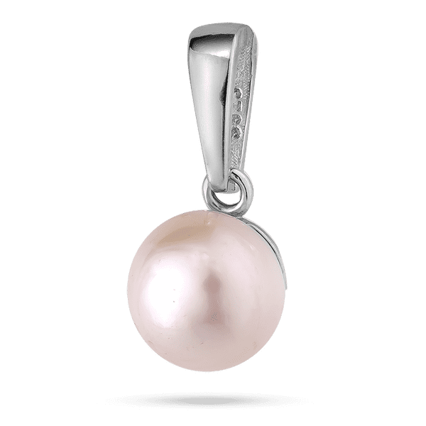 Серебряный нежный подвес с жемчужиной 040071 детальное изображение ювелирного изделия Серебряные подвески со вставками