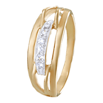 обзорное фото Серебряное кольцо КК3Ф/023  Кольца с позолотой