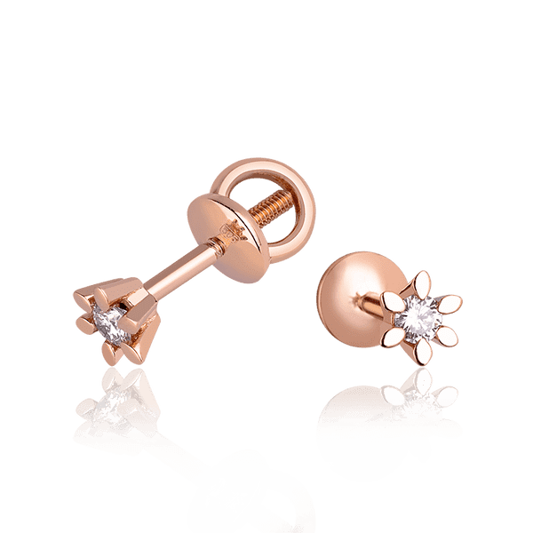 Серьги пусеты золотые с бриллиантом 036031 детальное изображение ювелирного изделия Золотые серьги Серьги пусеты золотые с бриллиантом 036031 детальное изображение ювелирного изделия Золотые серьги