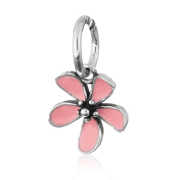 Серебряный подвес-шарм Цветок розовый 026382 детальное изображение ювелирного изделия Серебряные подвесы-шармы (бусины) Серебряный подвес-шарм Цветок розовый 026382 детальное изображение ювелирного изделия Серебряные подвесы-шармы (бусины)