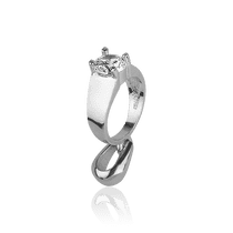 обзорное фото Серебряный кулон Колечко с фианитом 027661 Серебряные подвески со вставками обзорное фото Серебряный кулон Колечко с фианитом 027661  Серебряные подвески со вставками