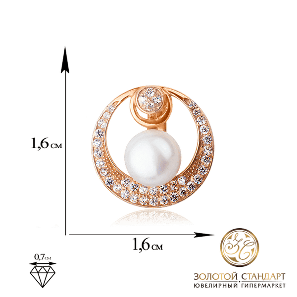 Круглые золотые серьги с жемчугом Круглые золотые серьги с жемчугом