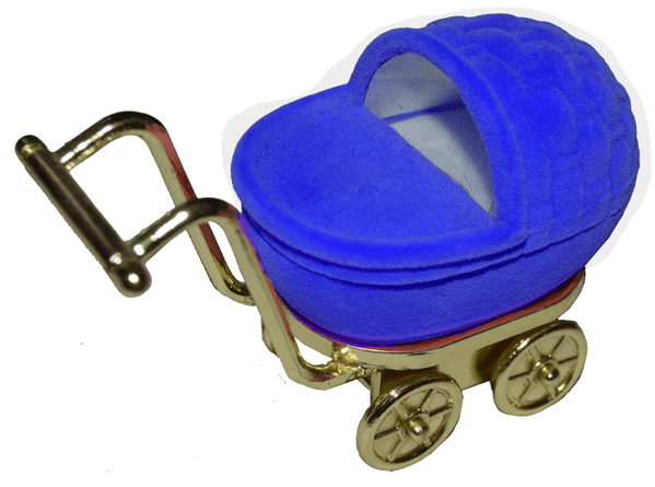 Футляр Коляска, синий, универсальная прорезь 027604 детальное изображение ювелирного изделия Подарочные футляры и упаковки