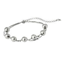 обзорное фото Браслет из серебра с шариками 038921  Серебряные женские браслеты