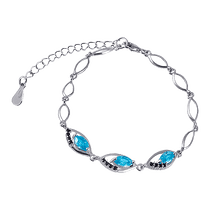 обзорное фото Серебряный браслет с фианитами 025484 Серебряные женские браслеты обзорное фото Серебряный браслет с фианитами 025484  Серебряные женские браслеты