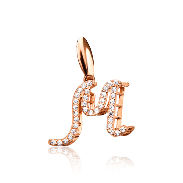 Кулон буква М из золота 585 пробы 035599 детальное изображение ювелирного изделия Золотые подвески Кулон буква М из золота 585 пробы 035599 детальное изображение ювелирного изделия Золотые подвески