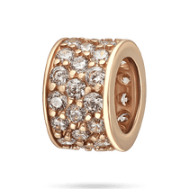 обзорное фото Золотая подвеска бусина с фианитами 035793 Золотые подвески обзорное фото Золотая подвеска бусина с фианитами 035793  Золотые подвески