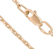 обзорное фото Золотая цепочка 585 пробы якорного плетения без вставок 041044  Полновесные золотые цепочки