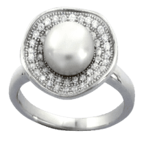 обзорное фото Серебряное кольцо КК2ФЖ/416  Серебряные кольца со вставками