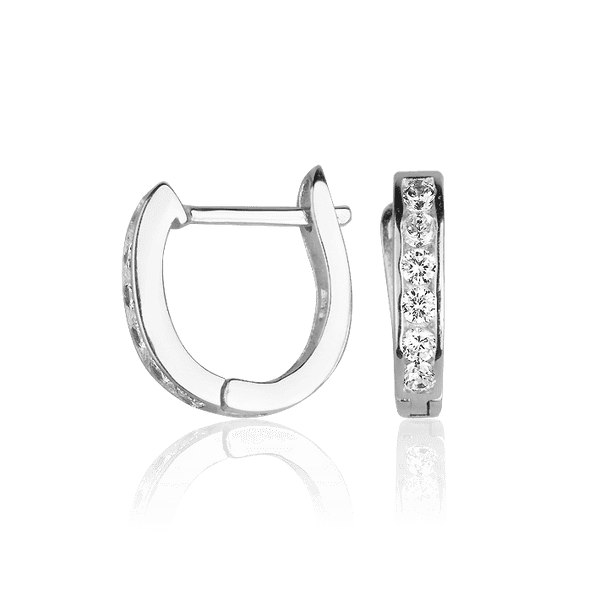 Серебряные серьги-дорожки на английском замку с фианитами 027354 детальное изображение ювелирного изделия Серебряные серьги с камнями Серебряные серьги-дорожки на английском замку с фианитами 027354 детальное изображение ювелирного изделия Серебряные серьги с камнями