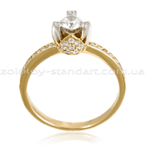 обзорное фото Кольцо Корона 1107  Золотые кольца Короны