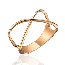 обзорное фото Золотое кольцо Орбита 032591 Золотые кольца без вставок обзорное фото Золотое кольцо Орбита 032591  Золотые кольца без вставок