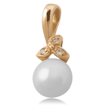 обзорное фото Золотой подвес с жемчугом 4125204 Золотые кулоны с жемчугом обзорное фото Золотой подвес с жемчугом 4125204  Золотые кулоны с жемчугом