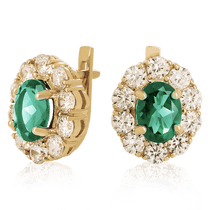 обзорное фото Золотые серьги с кварцем 023369 Золотые серьги с кварцем обзорное фото Золотые серьги с кварцем 023369  Золотые серьги с кварцем