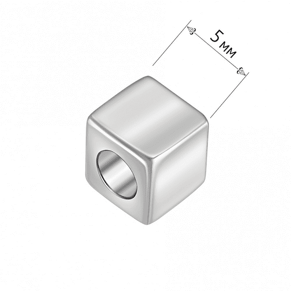 Подвеска куб в белом золоте  Подвеска куб в белом золоте
