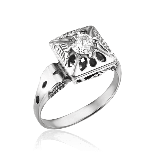 Красивое серебряное кольцо обьемное с фианитами 034827 детальное изображение ювелирного изделия Серебряные кольца Красивое серебряное кольцо обьемное с фианитами 034827 детальное изображение ювелирного изделия Серебряные кольца