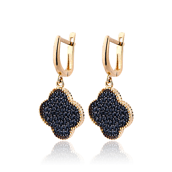 Золотые серьги Van Cleef 