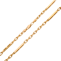 обзорное фото Литая золотая цепь Якорная с пластинами 034616  Золотые цепочки