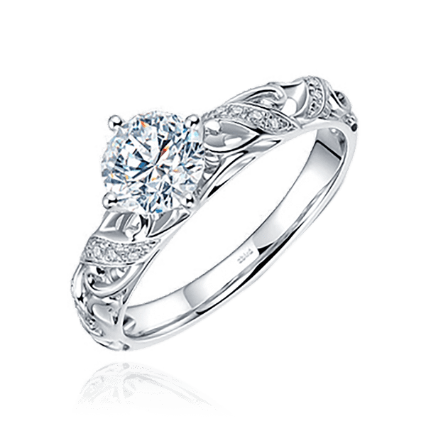 Шикарное кольцо для помолвки с бриллиантами 031075 детальное изображение ювелирного изделия Золотые кольца Шикарное кольцо для помолвки с бриллиантами 031075 детальное изображение ювелирного изделия Золотые кольца