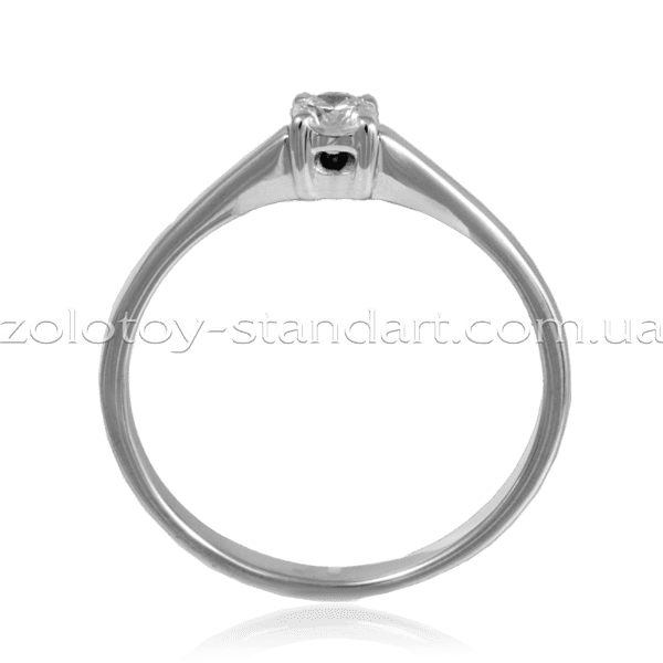 Кільце із білого золота з діамантами R0284 детальне зображення ювелірного виробу Кільце із білого золота з діамантами R0284 детальне зображення ювелірного виробу