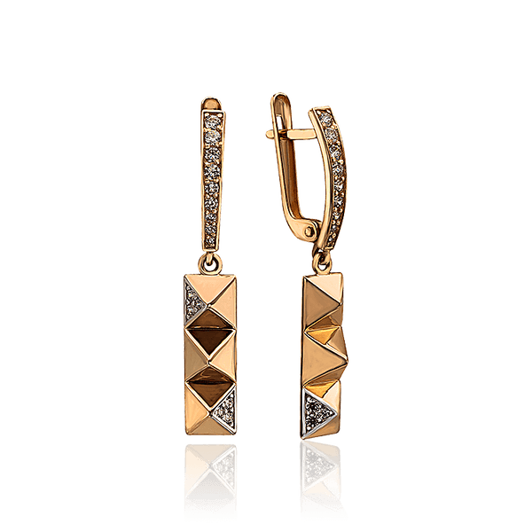 Сережки золотые на английской застежке Мэрилин 034055 детальное изображение ювелирного изделия Золотые серьги Сережки золотые на английской застежке Мэрилин 034055 детальное изображение ювелирного изделия Золотые серьги