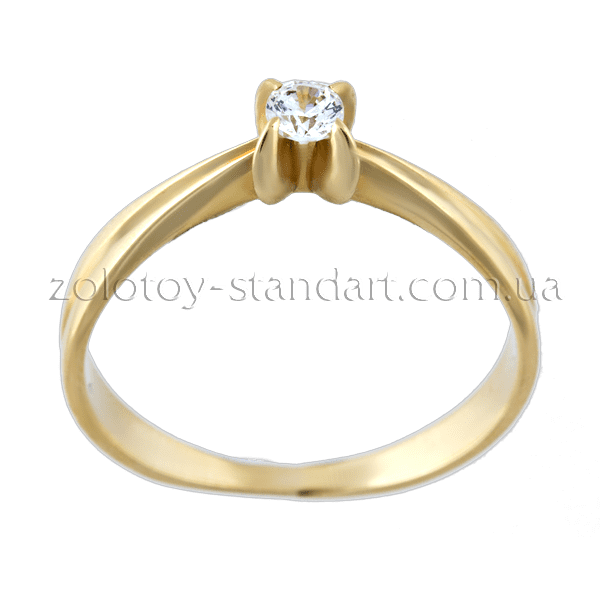 Золотое кольцо с фианитом 140485 детальное изображение ювелирного изделия Золотые кольца для помолвки с цирконием Золотое кольцо с фианитом 140485 детальное изображение ювелирного изделия Золотые кольца для помолвки с цирконием