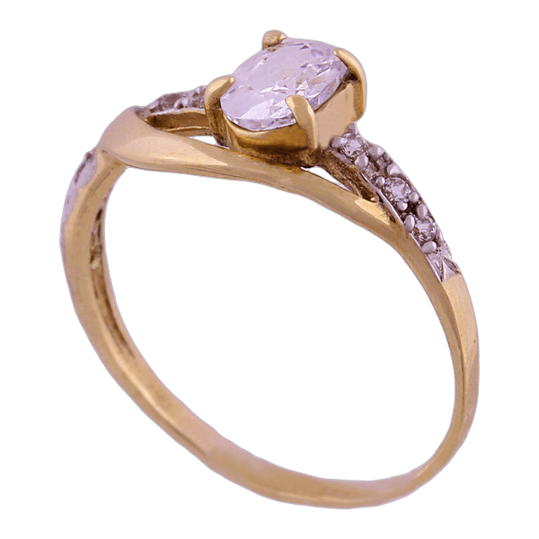 Золотое кольцо с цирконием 18103 детальное изображение ювелирного изделия Золотые кольца с фианитом Золотое кольцо с цирконием 18103 детальное изображение ювелирного изделия Золотые кольца с фианитом