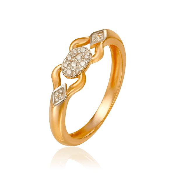 Женское золотое кольцо с фианитами 033629 детальное изображение ювелирного изделия Золотые кольца Женское золотое кольцо с фианитами 033629 детальное изображение ювелирного изделия Золотые кольца