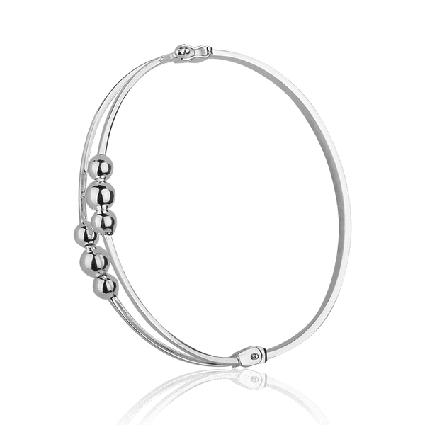 Жесткий серебряный браслет без вставок 027739 детальное изображение ювелирного изделия Серебряные женские браслеты Жесткий серебряный браслет без вставок 027739 детальное изображение ювелирного изделия Серебряные женские браслеты