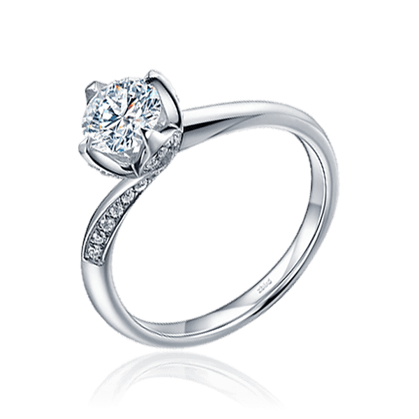 Помолвочное кольцо из белого золота с бриллиантами 031092 детальное изображение ювелирного изделия Золотые кольца Помолвочное кольцо из белого золота с бриллиантами 031092 детальное изображение ювелирного изделия Золотые кольца