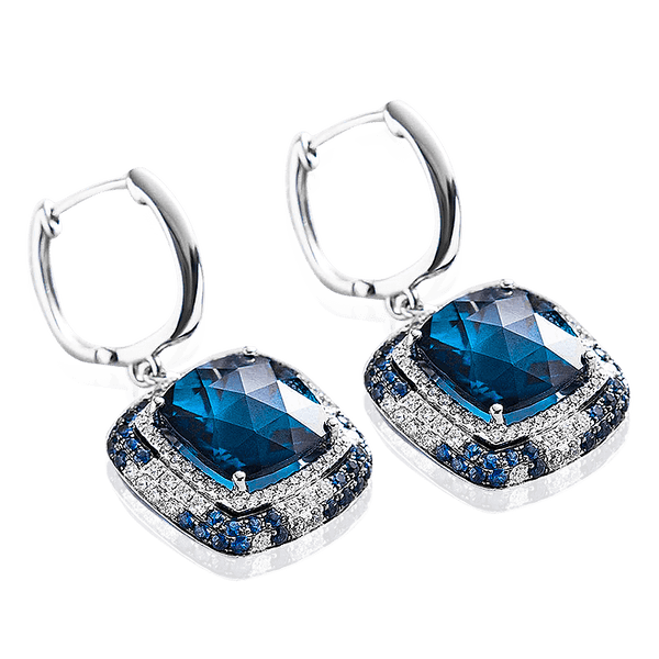 серьги с английским замком с лондон топазом серьги с английским замком с лондон топазом