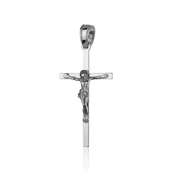 Крестик из белого золота с Иисусом 026474 детальное изображение ювелирного изделия Золотые крестики Крестик из белого золота с Иисусом 026474 детальное изображение ювелирного изделия Золотые крестики