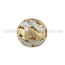обзорное фото Золотой кулон Шар 62314  Золотые подвески без камней