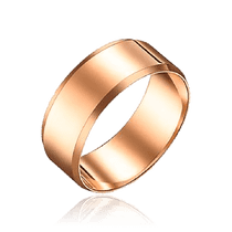 обзорное фото Обручалка Американка из красного золота 585 пробы 037120 Золотые кольца обзорное фото Обручалка Американка из красного золота 585 пробы 037120  Золотые кольца