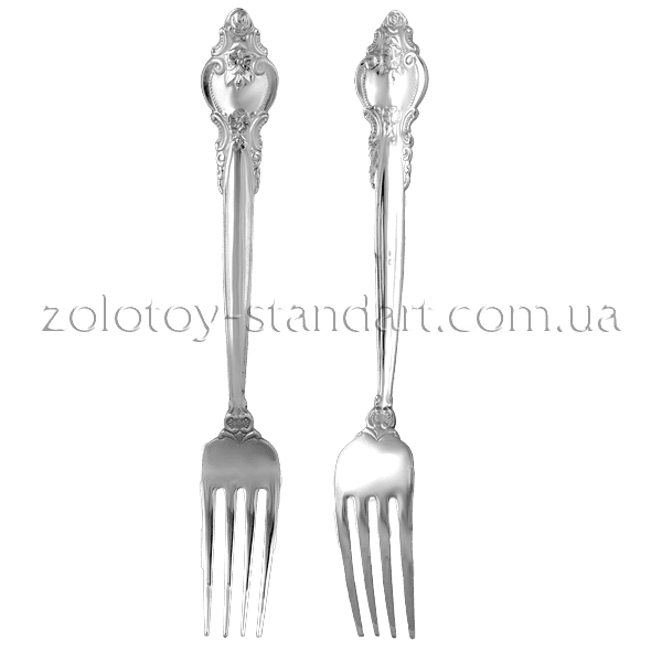 Серебряная столовая вилка СТ17 детальное изображение ювелирного изделия Серебряные вилки