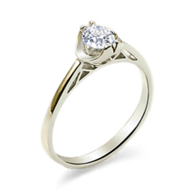обзорное фото Помолвочное кольцо с бриллиантом из желтого золота 024505  Золотые кольца для помолвки с бриллиантом