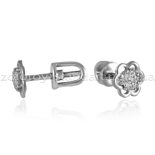 Серьги с бриллиантом s21219/1 детальное изображение ювелирного изделия Золотые серьги с бриллиантами Серьги с бриллиантом s21219/1 детальное изображение ювелирного изделия Золотые серьги с бриллиантами