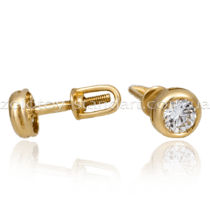 обзорное фото Серьги из  золота с бриллиантами Navi E0289  Золотые серьги с бриллиантами