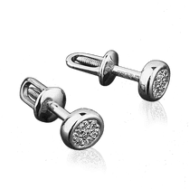 оглядове фото Сережки з білого золота з діамантами 2038/1