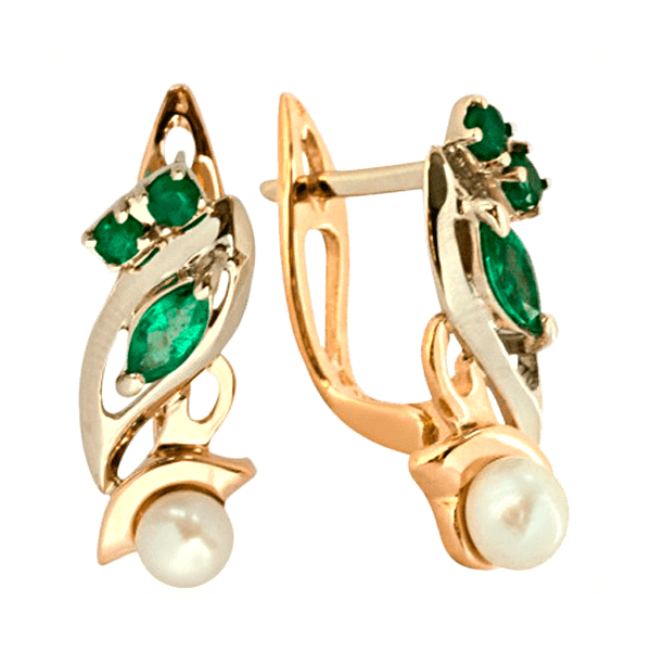 Серьги с жемчугом 457152 детальное изображение ювелирного изделия Золотые серьги с жемчугом Серьги с жемчугом 457152 детальное изображение ювелирного изделия Золотые серьги с жемчугом