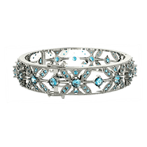 обзорное фото Браслет из белого золота 892032 Золотые браслеты жесткие обзорное фото Браслет из белого золота 892032  Золотые браслеты жесткие