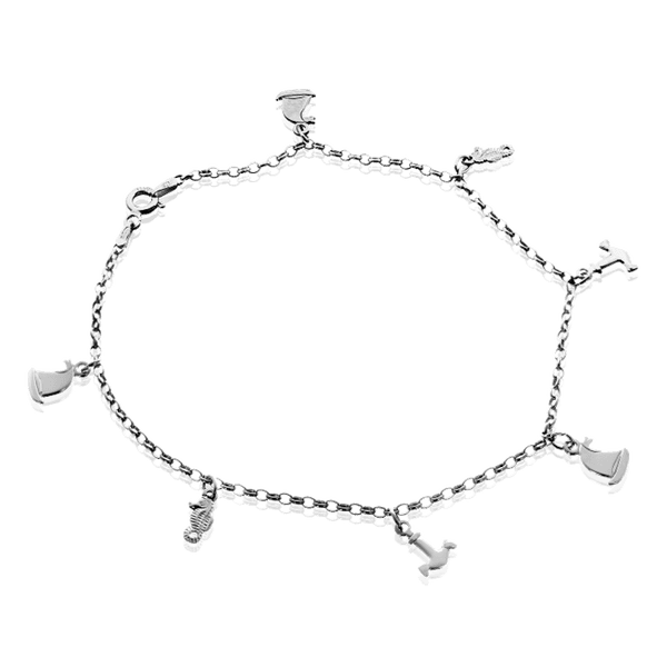Браслет на ногу срібло 925 проби Морський світ 035934 детальне зображення ювелірного виробу Браслет на ногу срібло 925 проби Морський світ 035934 детальне зображення ювелірного виробу