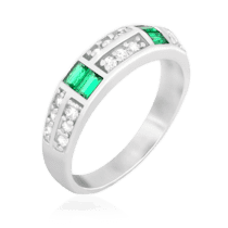 обзорное фото Серебряное кольцо с фианитами 024698  Серебряные кольца с фианитом