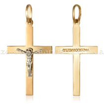 обзорное фото Золотой крестик 28671  Золотые крестики