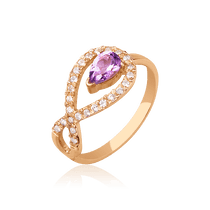 обзорное фото Кольцо с аметистом 319226 Золотые кольца с аметистом обзорное фото Кольцо с аметистом 319226  Золотые кольца с аметистом
