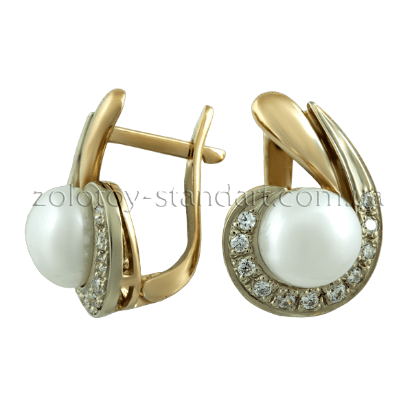 Золотые серьги с жемчугом 517924 детальное изображение ювелирного изделия Золотые серьги с жемчугом Золотые серьги с жемчугом 517924 детальное изображение ювелирного изделия Золотые серьги с жемчугом