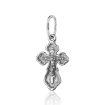обзорное фото Серебряный детский крестик 024126  Серебряные подвески крестики