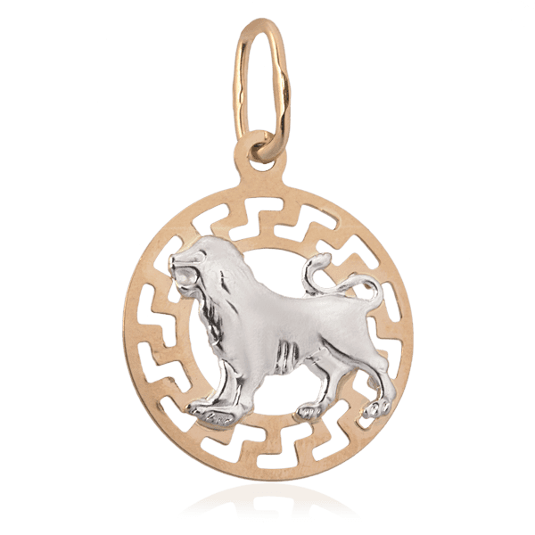 Золотой кулон знак зодиака Лев 024234 Золотой кулон знак зодиака Лев 024234